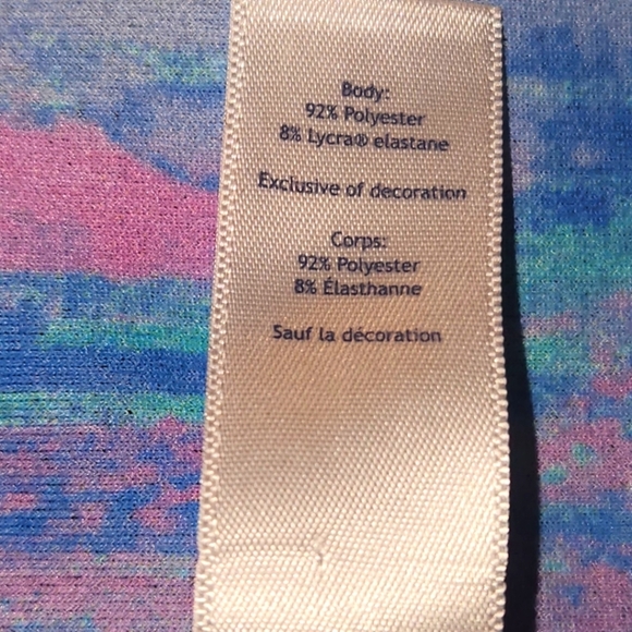 Ivivva Lululemon Tank Reversible Black Blue Pink Psychedelic Keep Ur Cool Size 6 - Picture 7 of 9